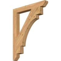 Ekena Millwork 1 2 W 30 D 38 h Merced Slat Smooth Bracket, zapadni crveni cedar