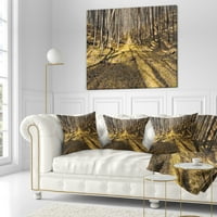 Dizajn Majestic jesenski šumska panorama - pejzažni tiskani jastuk za bacanje - 16x16