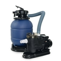 Pješčani filtar od 13 s pumpom za bazen od 3-4 ks, 4-smjernim ventilom, nadzemni komplet za bazen s postoljem