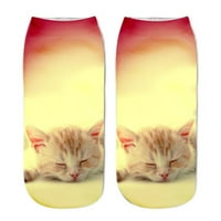 Popularne smiješne kratke čarape za mačke, čarape za gležnjeve, čarape za gležnjeve, Ležerne čarape