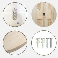 DesignArt 'Sažetak jednobojni spiralni fraktalni dizajn' Moderni drveni zidni sat