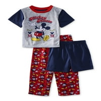 Mickey Mouse Toddler Boy Poly pidžama s kratkim rukavima, set