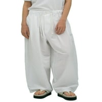 & ženske prevelike teretne hlače široke Ležerne hlače modne jednobojne duge hlače s niskim strukom i džepovima