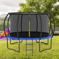 Veliki vanjski trampolin dugačak 12 stopa s unutarnjom zaštitnom mrežom, ljestvama, PVC opružnim premazom za djecu,