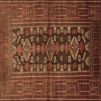 Tradicionalni perzijski tepisi za sobe u kvadratnom presjeku smeđe boje, kvadrat od 4 inča
