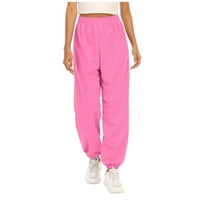 Ležerne hlače za žene, ženske hlače za trčanje, hlače za trčanje, ružičaste + hlače za trčanje