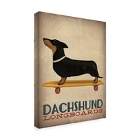 Zaštitni znak Longboards for Dachshunds, ulje na platnu Riana faulera